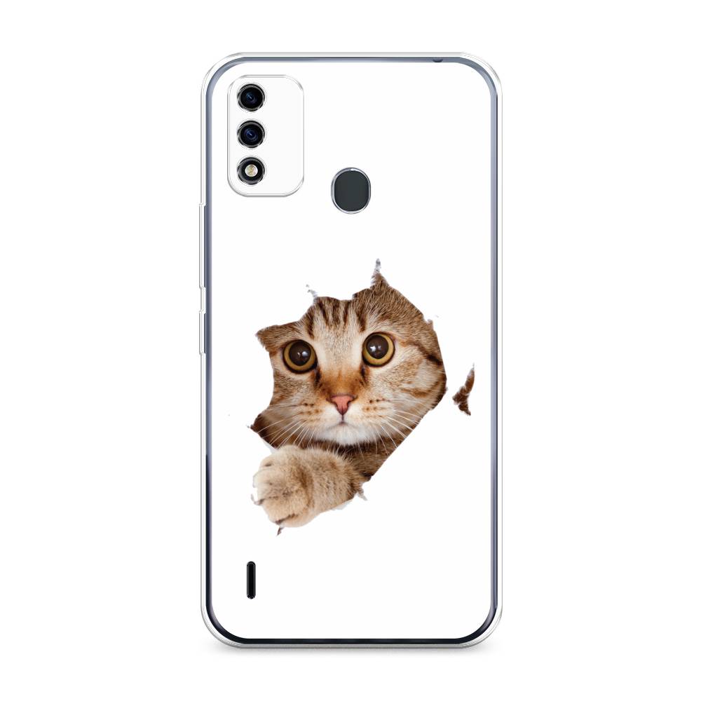 

Чехол для Itel A48 "Кот и бумага", Белый;коричневый, 3200150-1