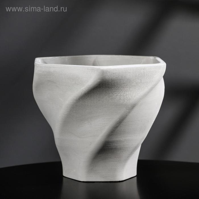 

Кашпо винтовое из гипса Феерия, серое, 15 х 14 см, 1,5 л.
