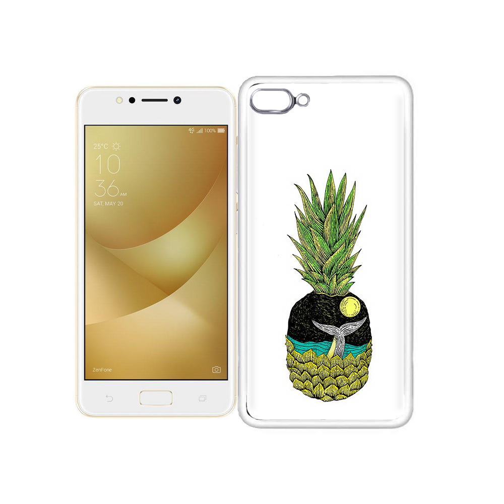 

Чехол MyPads Tocco для Asus ZenFone 4 Max ананас с китом, Прозрачный, Tocco