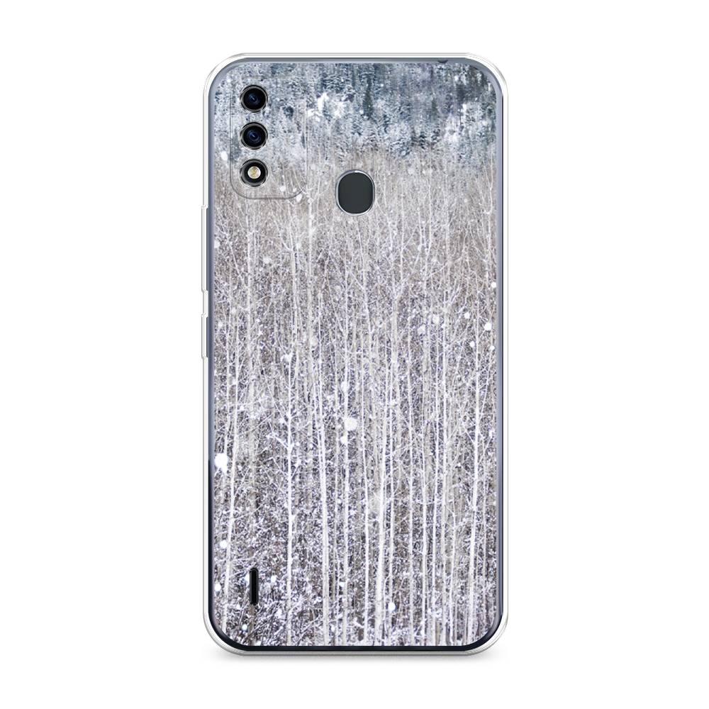 

Чехол для Itel A48 "Снежный лес", Бежевый;серый;белый, 3200150-5