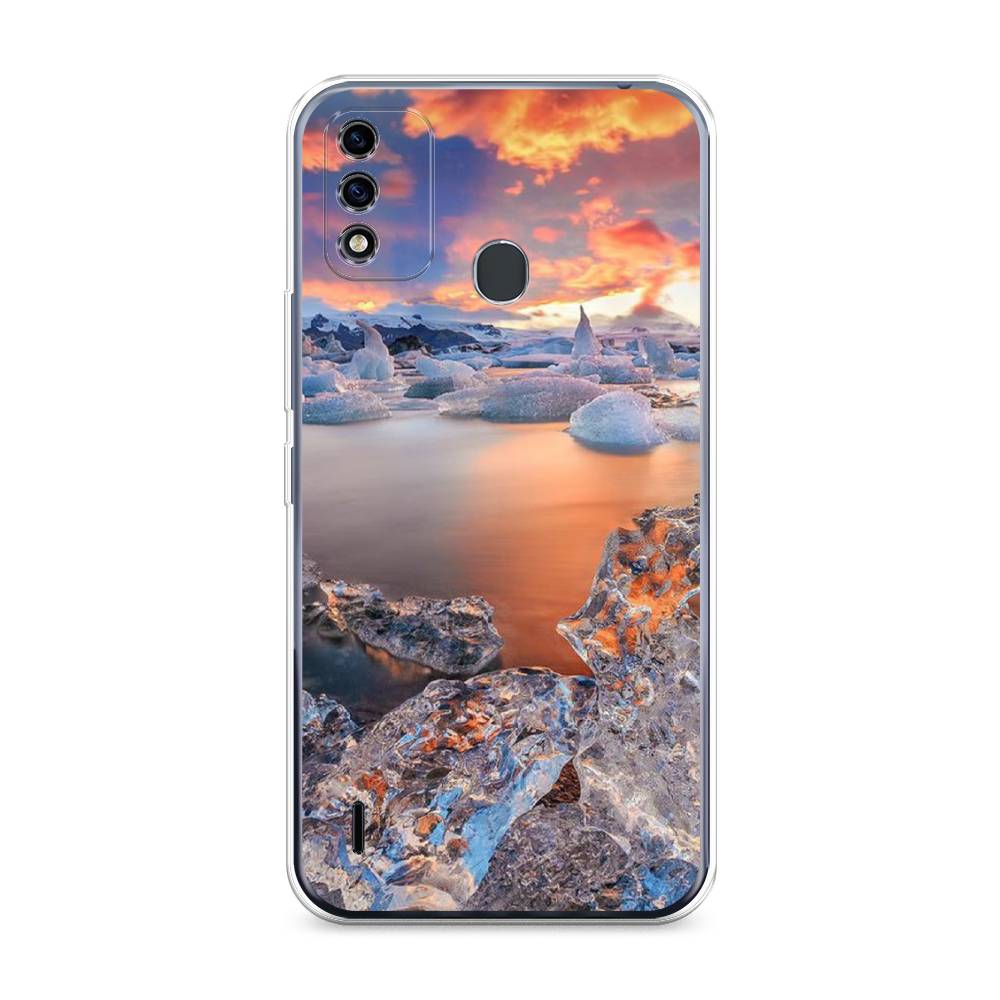 

Чехол для Itel A48 "Ледники", Синий;оранжевый, 3200150-2