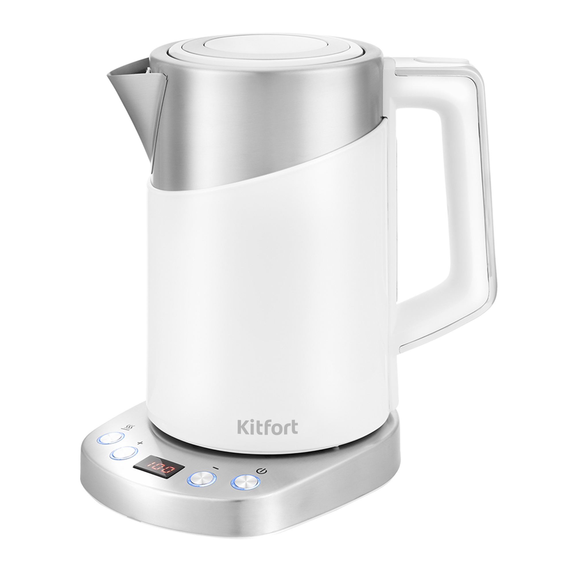 Чайник электрический Kitfort КТ-660-1 1.7 л белый парогенератор kitfort кт 9120 2 1450вт белый салатовый