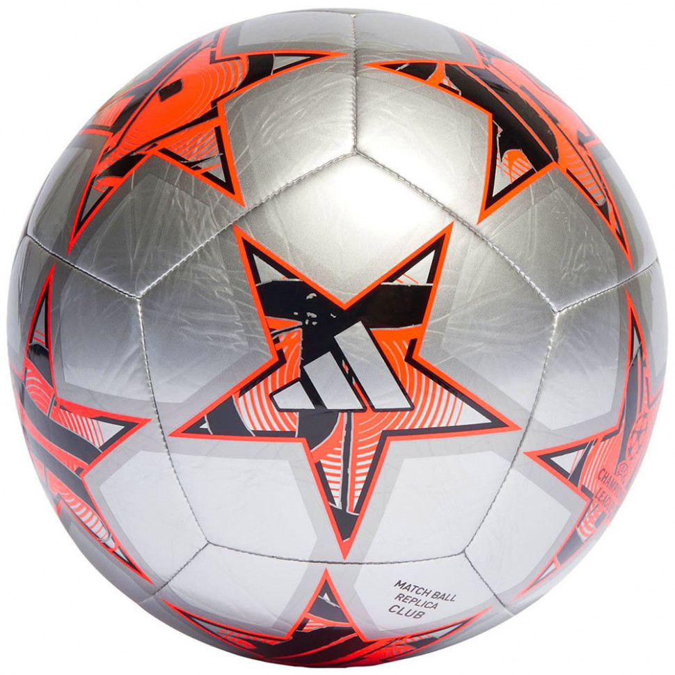 Футбольный мяч Adidas Finale Club размер 5 серебристый/оранжевый