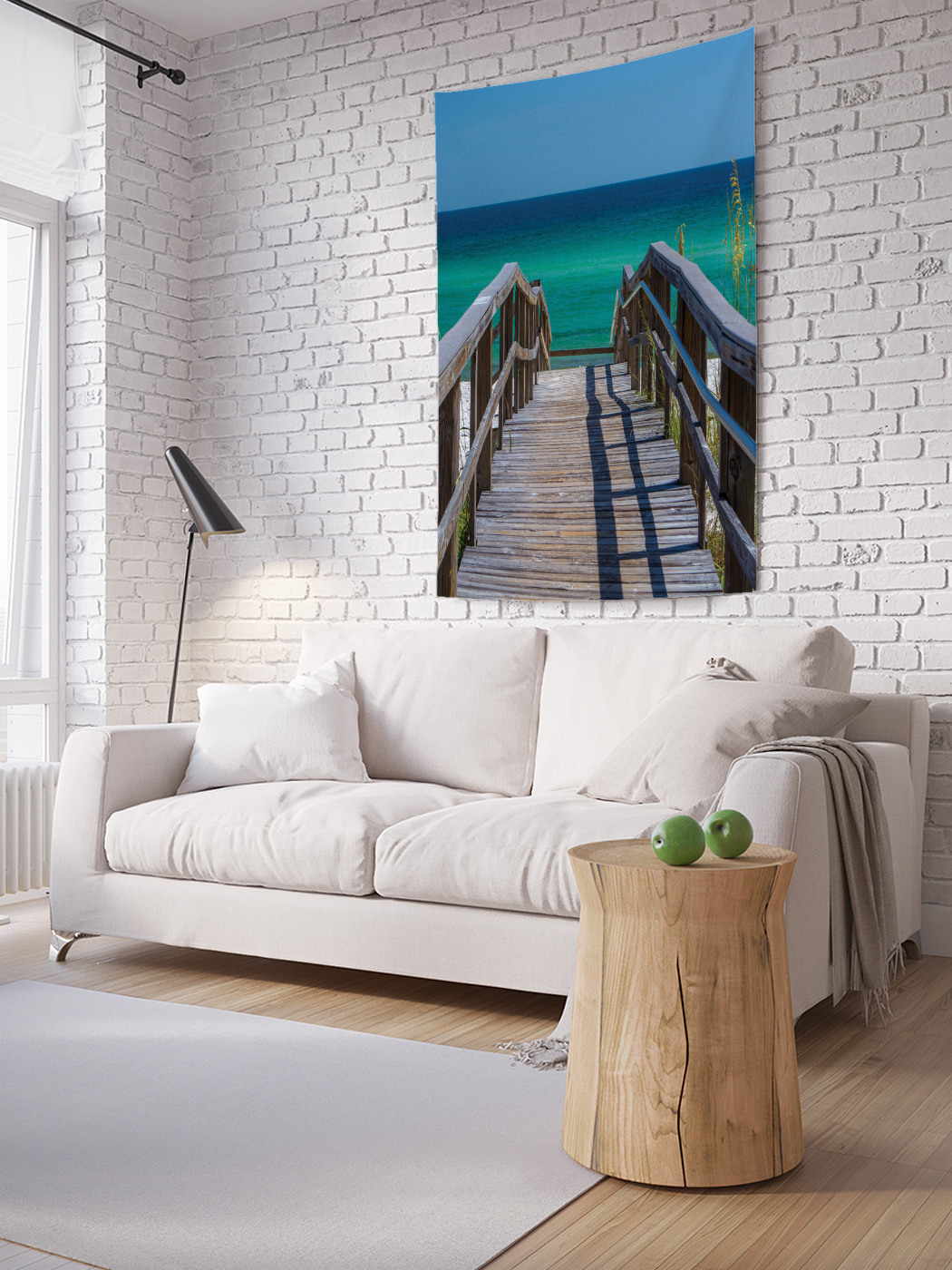 фото Вертикальное фотопанно на стену joyarty "лестница к морю", 100x150 см
