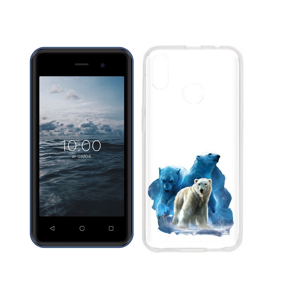 

Чехол MyPads Tocco для BQ 4030G Nice Mini полярный медведь, Прозрачный, Tocco