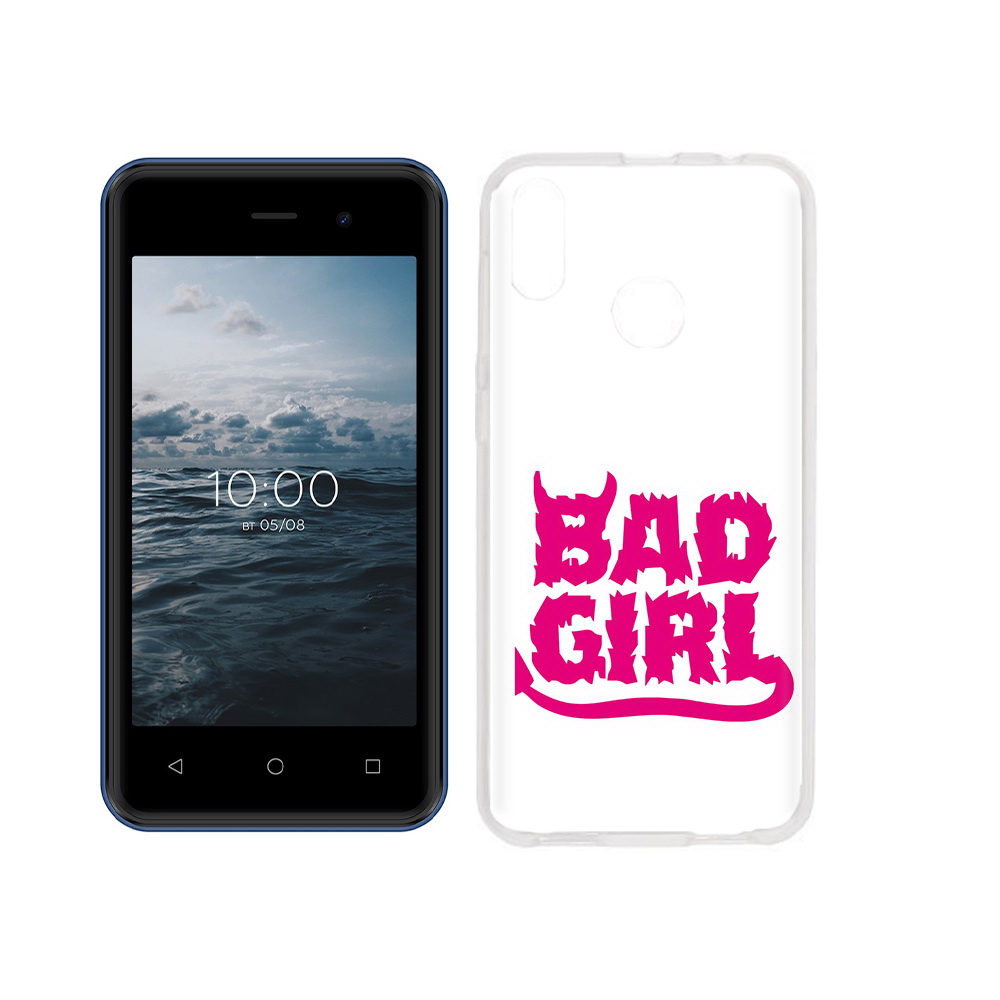 

Чехол MyPads Tocco для BQ 4030G Nice Mini плохая девочка, Прозрачный, Tocco