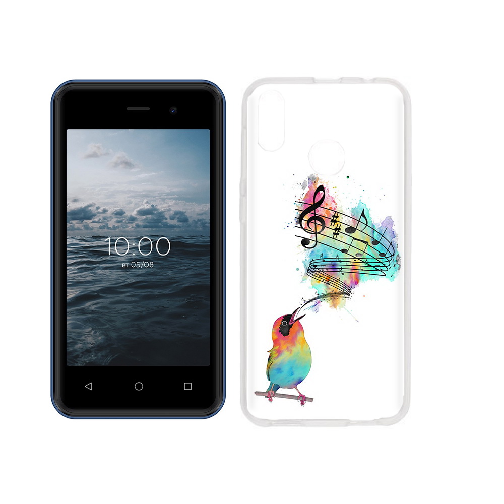 

Чехол MyPads Tocco для BQ 4030G Nice Mini певчая птичка, Прозрачный, Tocco