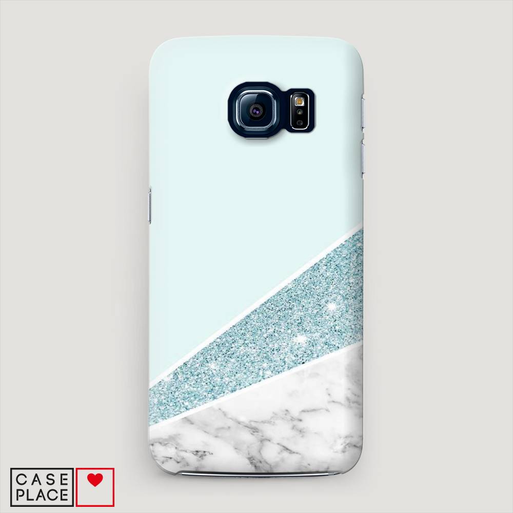 

Чехол Awog "Мрамор с голубыми блестками" для Samsung Galaxy S6 edge, 24420-2