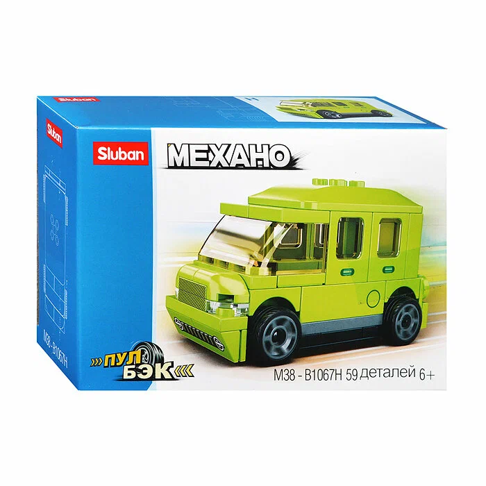 Конструктор M38-B1067H Электромобиль зеленый 59 дет 332₽