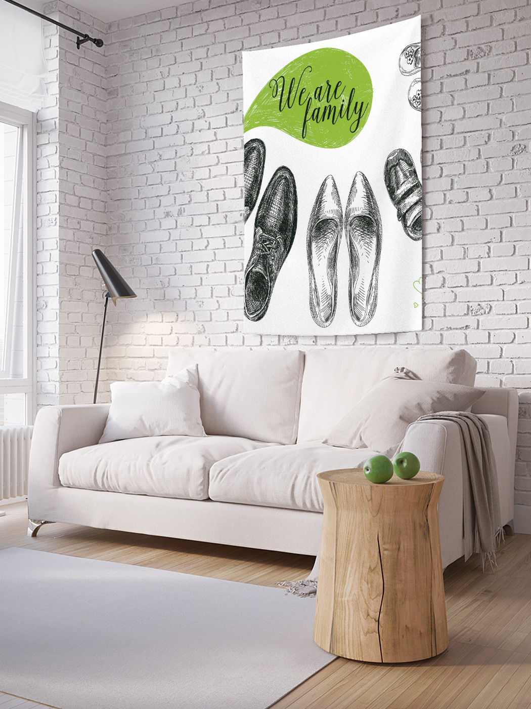 фото Вертикальное фотопанно на стену joyarty "обувь всей семьи", 100x150 см