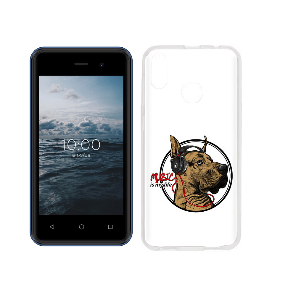 

Чехол MyPads Tocco для BQ 4030G Nice Mini музыкальная собака, Прозрачный, Tocco