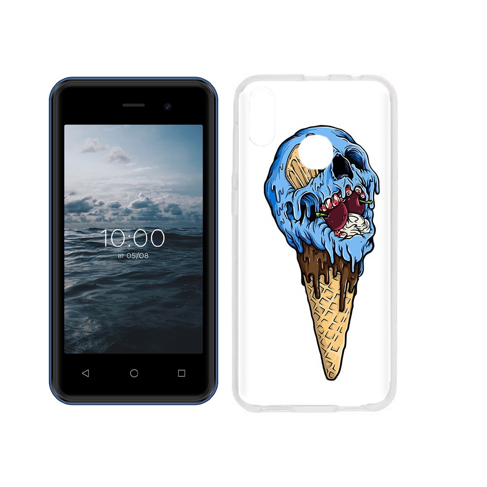 

Чехол MyPads Tocco для BQ 4030G Nice Mini мороженное череп, Прозрачный, Tocco