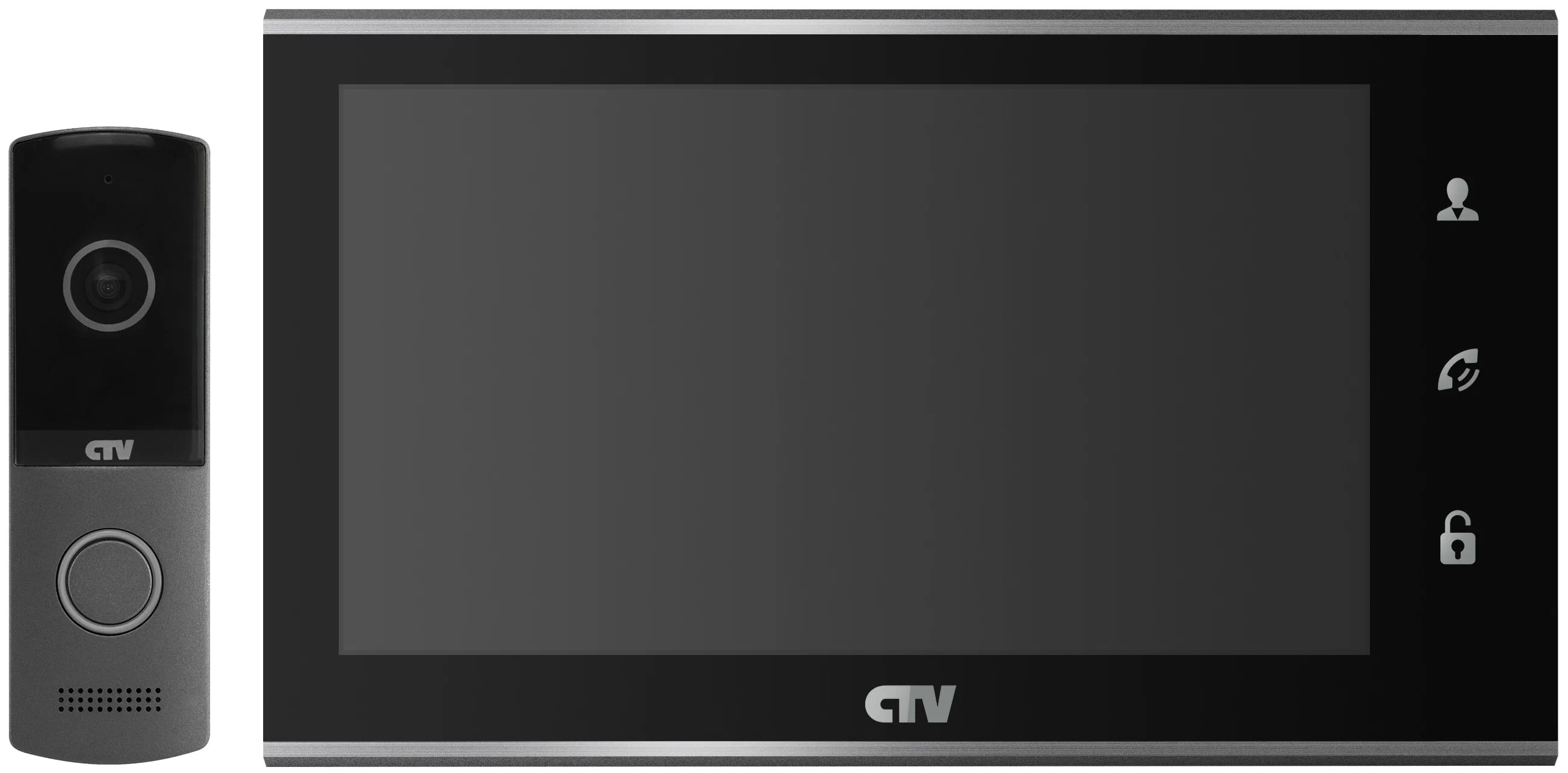Видеодомофон для квартиры комплект CTV-DP2702MD (Черный)