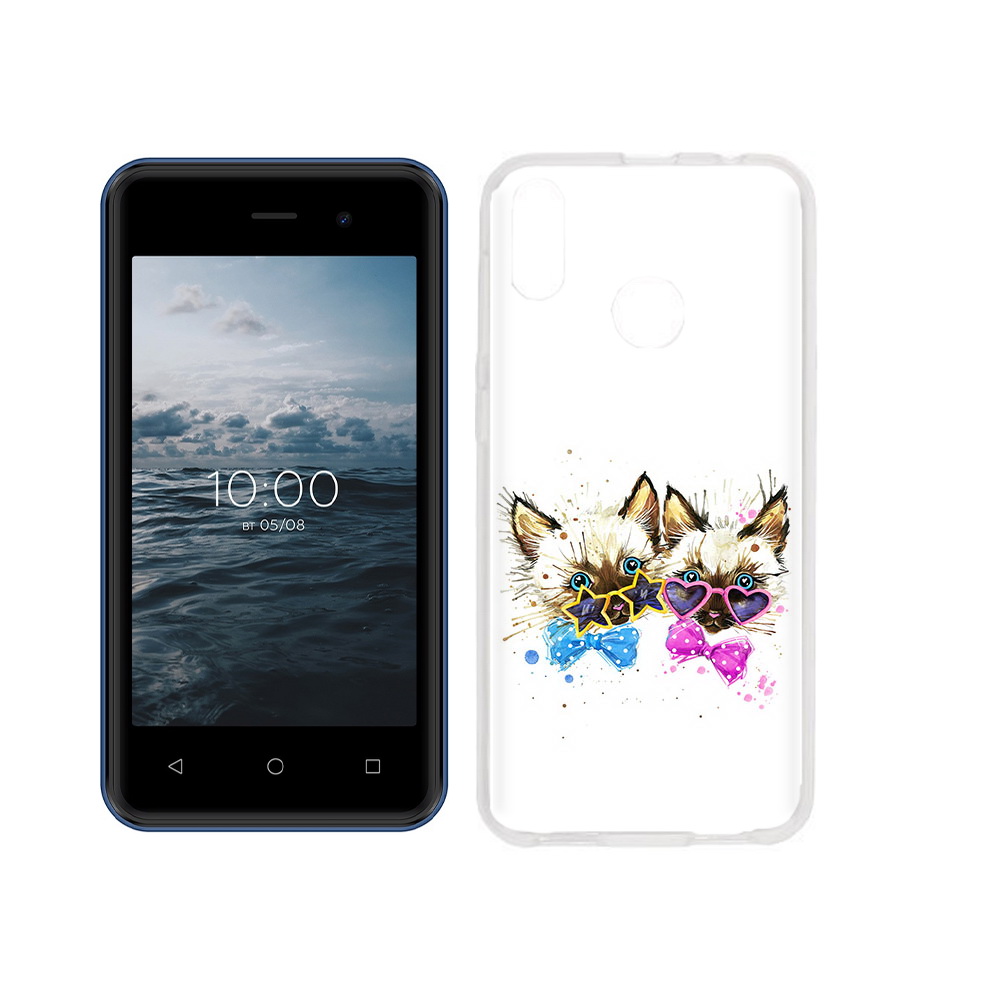 

Чехол MyPads Tocco для BQ 4030G Nice Mini милые котята, Прозрачный, Tocco