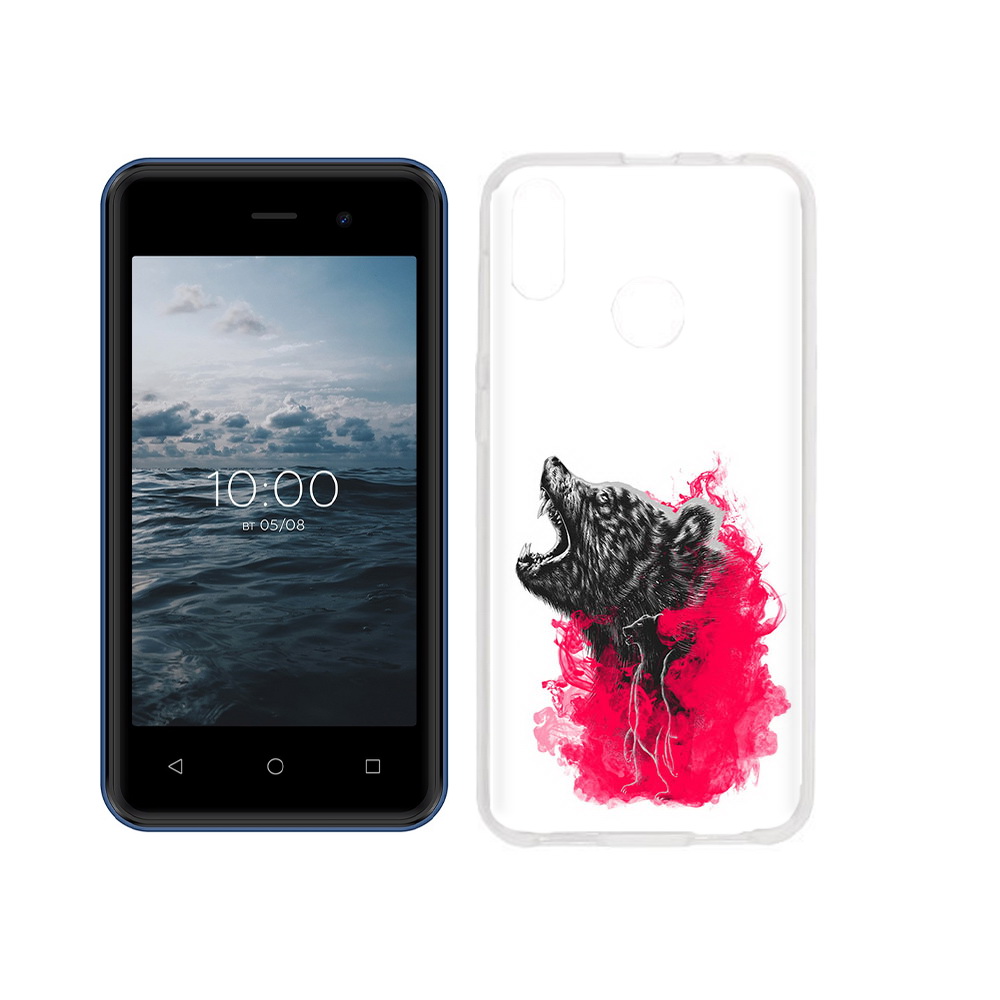 

Чехол MyPads Tocco для BQ 4030G Nice Mini медведь в дымке, Прозрачный, Tocco