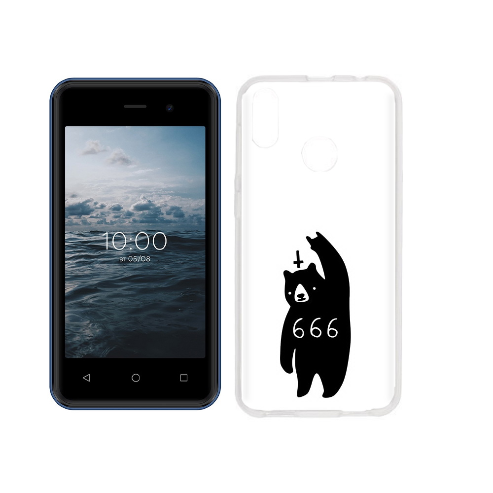 

Чехол MyPads Tocco для BQ 4030G Nice Mini медведь 666, Прозрачный, Tocco