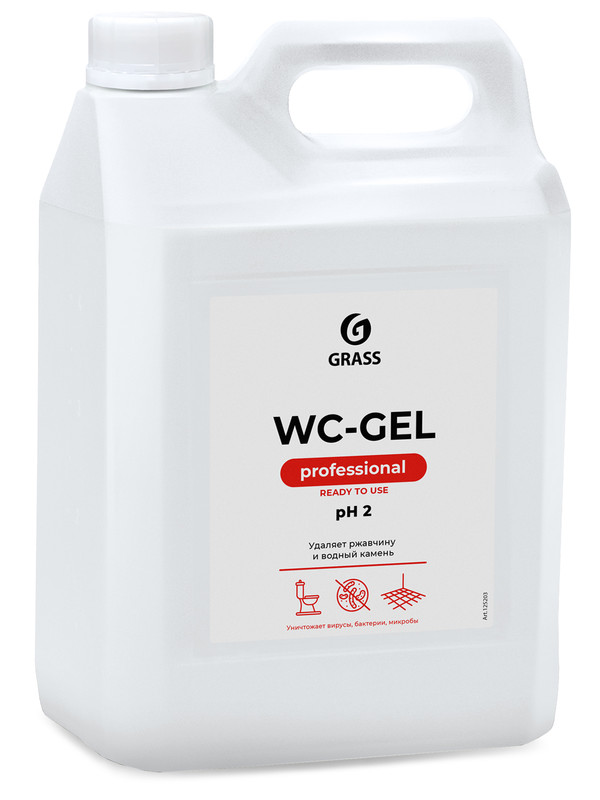 фото Средство для чистки сантехники grass wc-gel канистра 5,3 кг