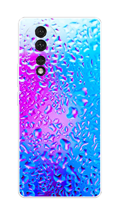 

Чехол на Honor 80 "Капли на стекле", Бирюзовый;розовый, 6120350-3