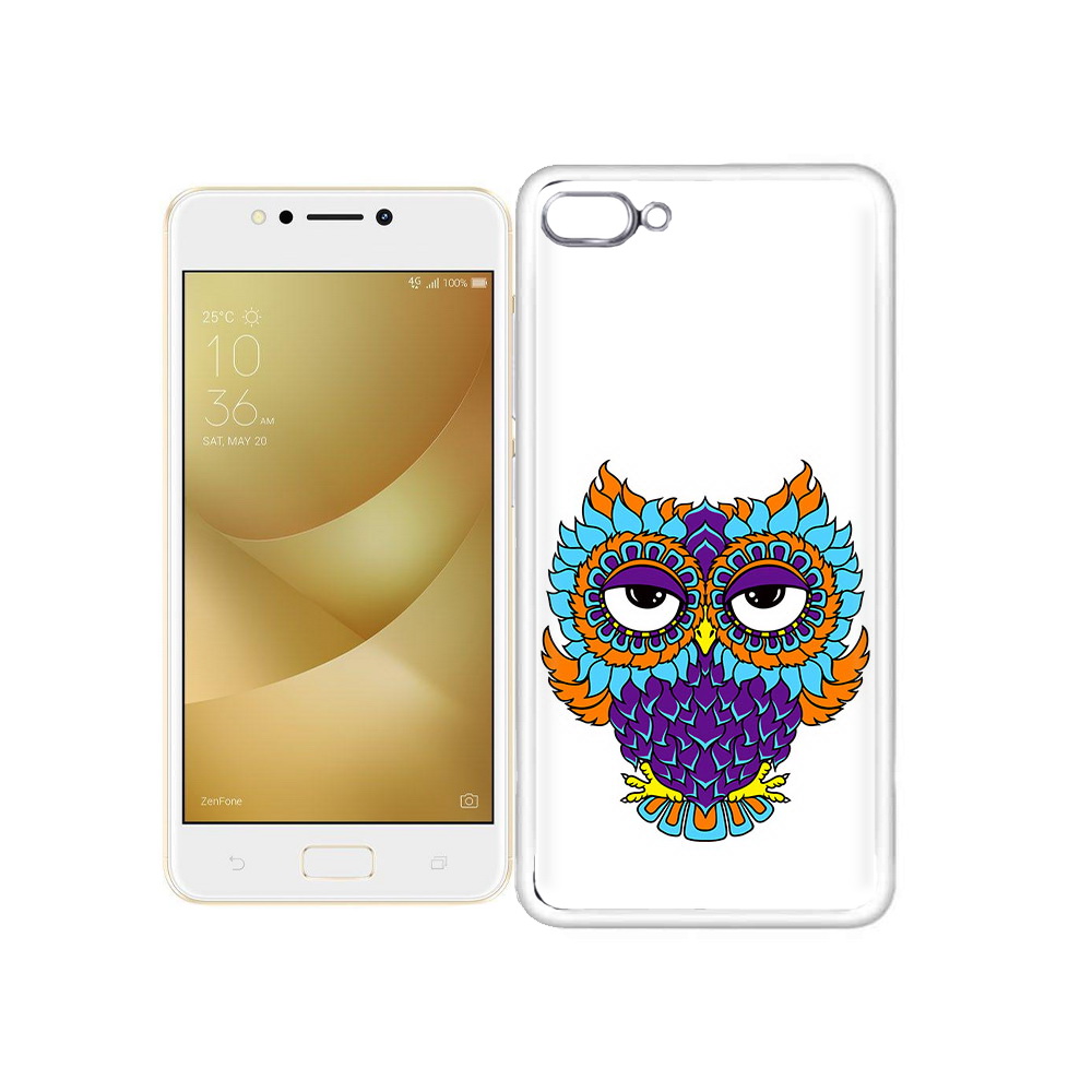 

Чехол MyPads Tocco для Asus ZenFone 4 Max Цветная сова, Прозрачный, Tocco