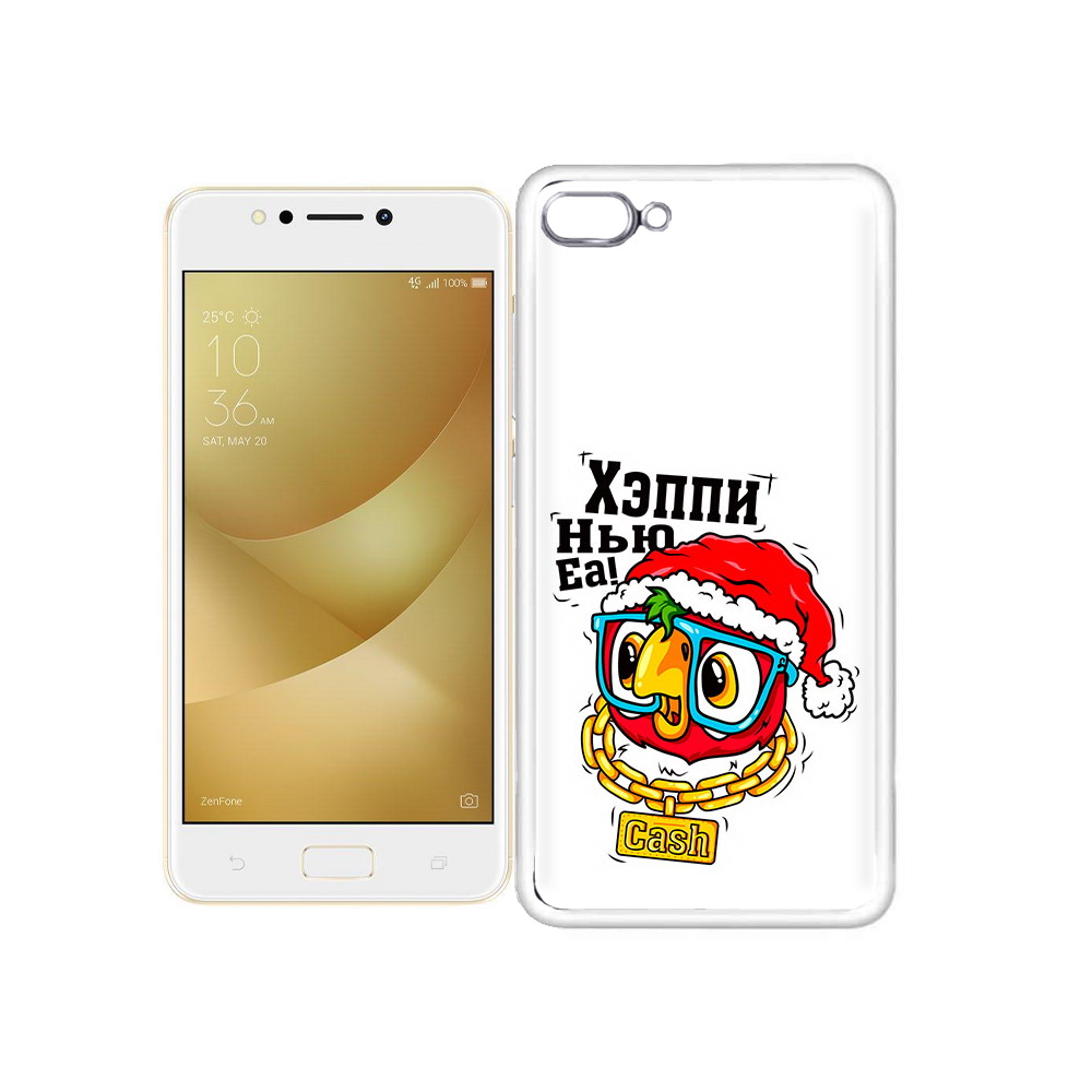 

Чехол MyPads Tocco для Asus ZenFone 4 Max Хэппи нью еа, Прозрачный, Tocco