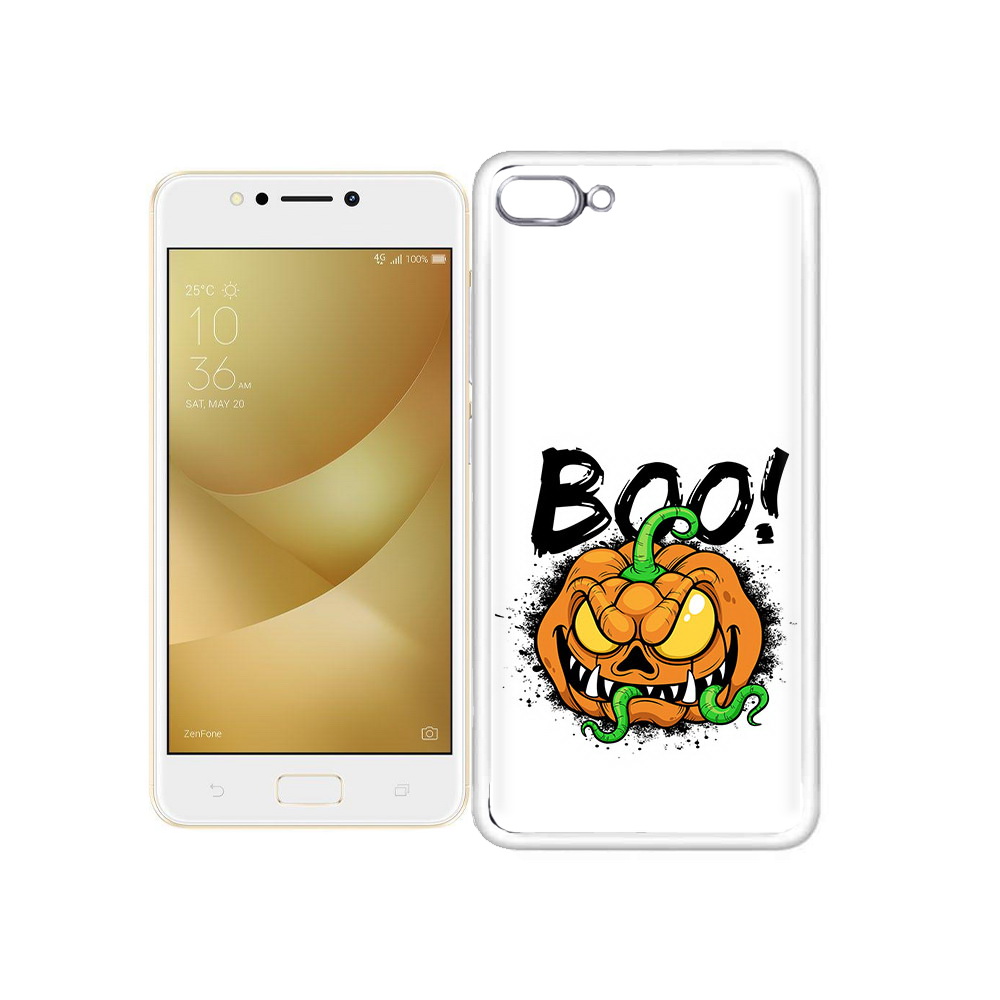 

Чехол MyPads Tocco для Asus ZenFone 4 Max Хэллоуин бу, Прозрачный, Tocco