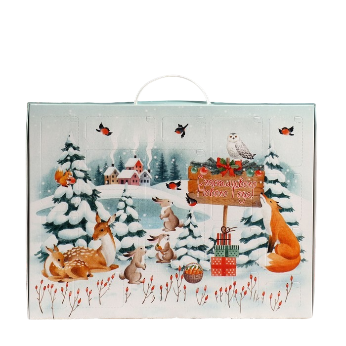 

Подарочная коробка "Акварельный лес", календарь малый, 39 х 29,5 х 2,9 см, Разноцветный