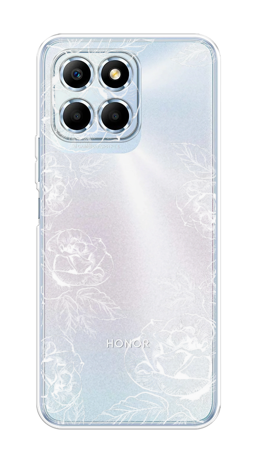 

Чехол на Huawei Honor X6/X6s "Розы графика", Черный;серый, 6120250-2