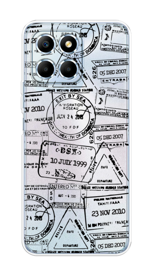 

Чехол на Huawei Honor X6/X6s "Visa stamps 2", Белый;черный;серый, 6120250-2