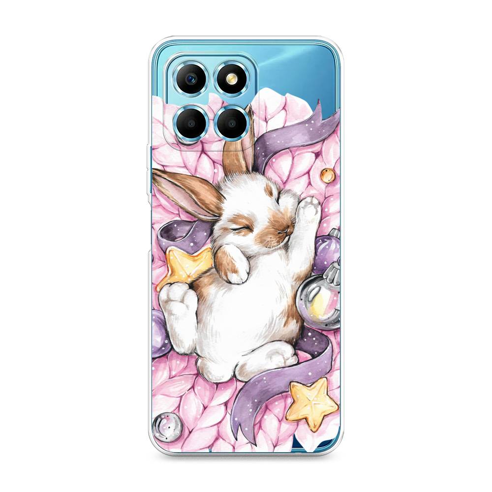 

Чехол на Honor X6s "Кролик спит", Розовый;белый, 6120250-5