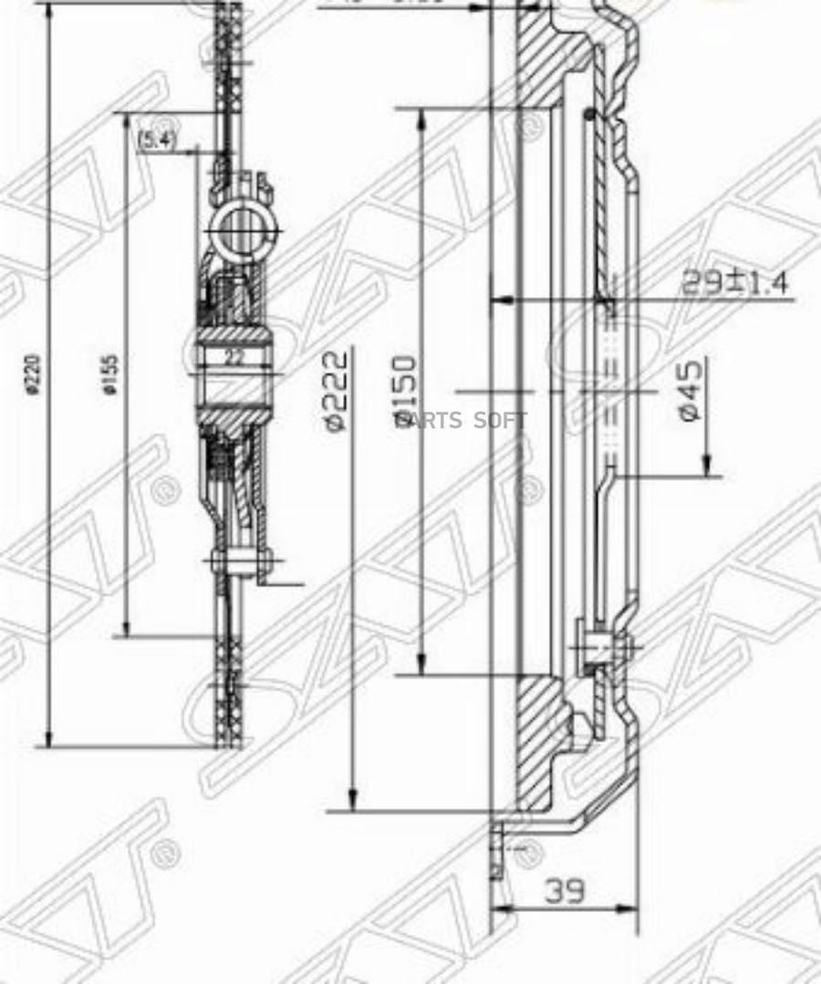 

SAT к-кт сцепления AUDI A3/SKODA/VW GOLF IV-V/PASSAT VI 1,6-2,0 02-/POLO SED 1,6 10-