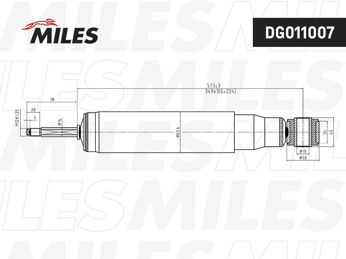 

MILES Амортизатор задний TOYOTA LAND CRUISER PRADO 10- KYB 3450004 DG011007