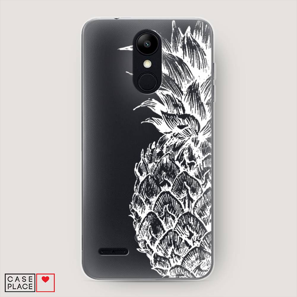 

Чехол Awog на LG K9 (K8 2018) "Ананас графика белая", Белый, 83750-10