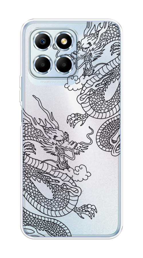 

Чехол на Huawei Honor X6/X6s "Два китайских дракона", Серый;черный, 6120250-1
