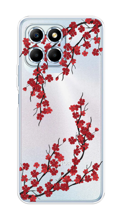 

Чехол на Huawei Honor X6/X6s "Красная сакура", Красный;черный, 6120250-2
