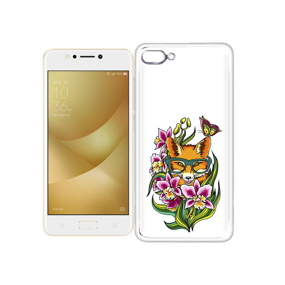 

Чехол MyPads Tocco для Asus ZenFone 4 Max Лиса в цветах, Прозрачный, Tocco
