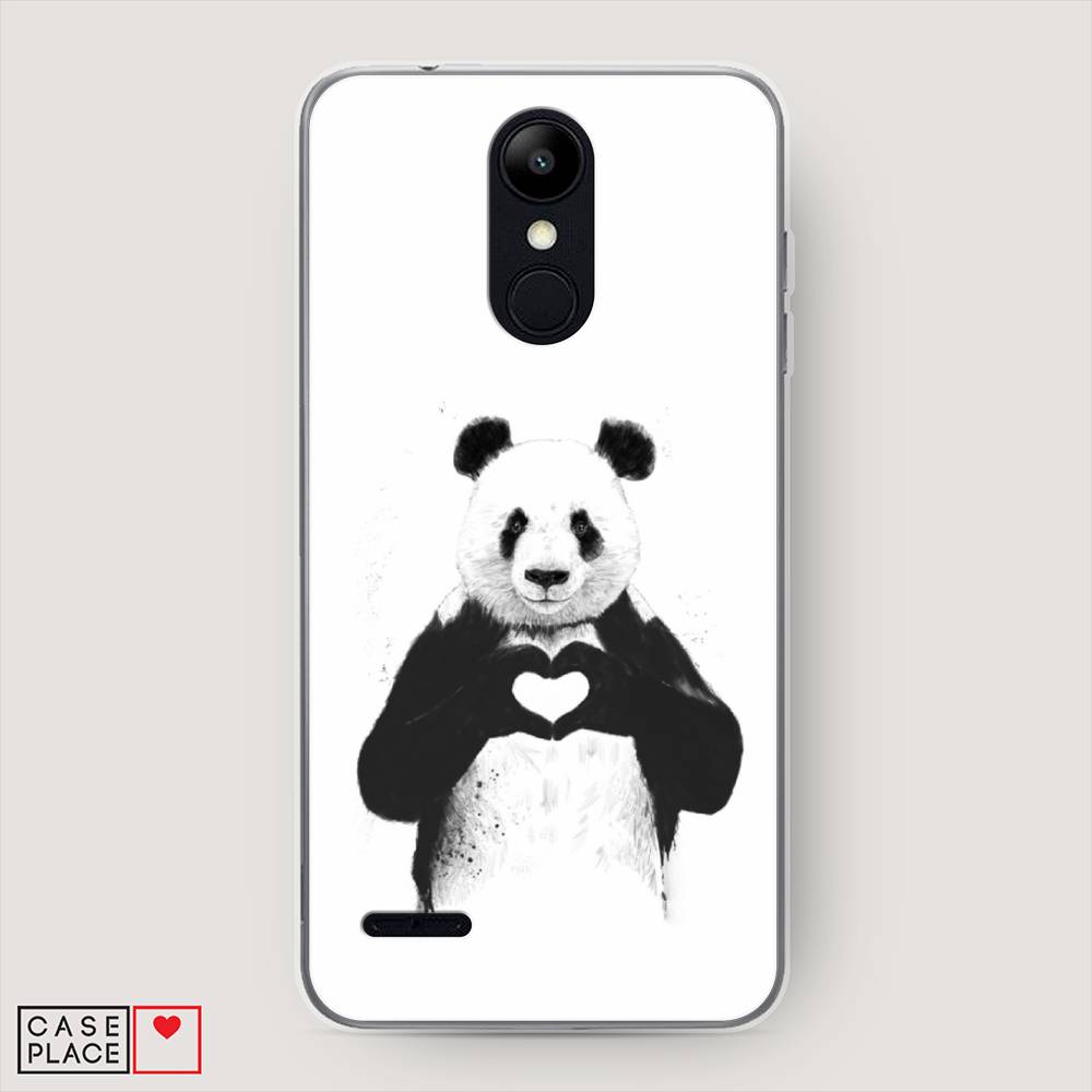 

Чехол Awog на LG K9 (K8 2018) "Панда love", Серебристый, 83750-10