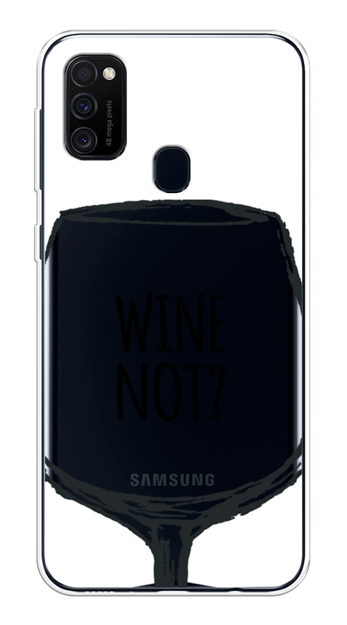 

Чехол на Samsung Galaxy M30s/M21 "Wine not white", Белый, 29850-6