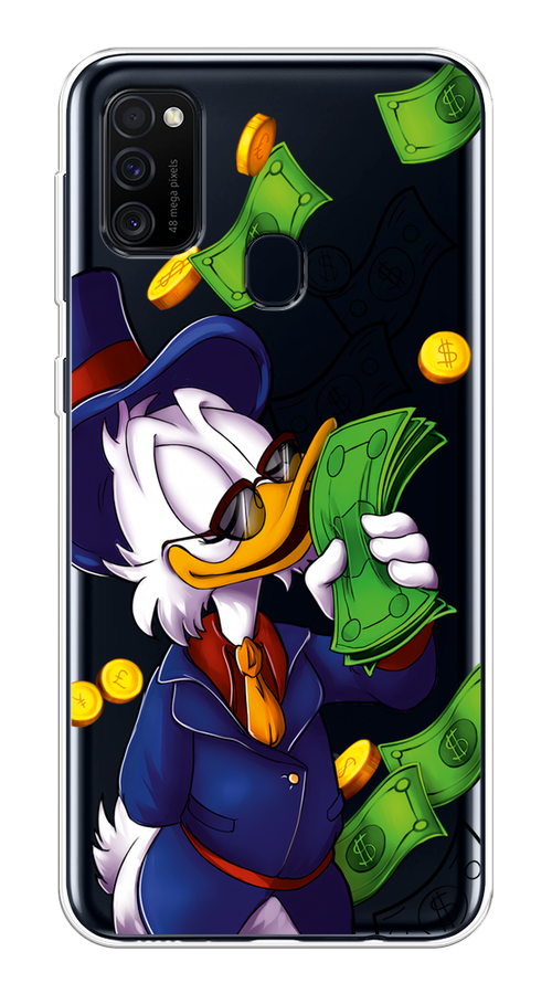 

Чехол на Samsung Galaxy M30s/M21 "Scrooge McDuck with Money", Синий;зеленый;белый, 29850-6