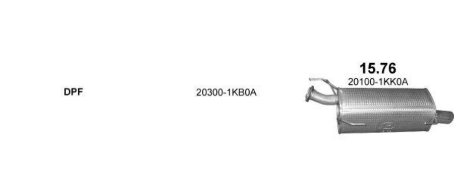 

Глушитель Задн Часть Nissan: Juke 1.5 Dci Polmostrow арт. 1576