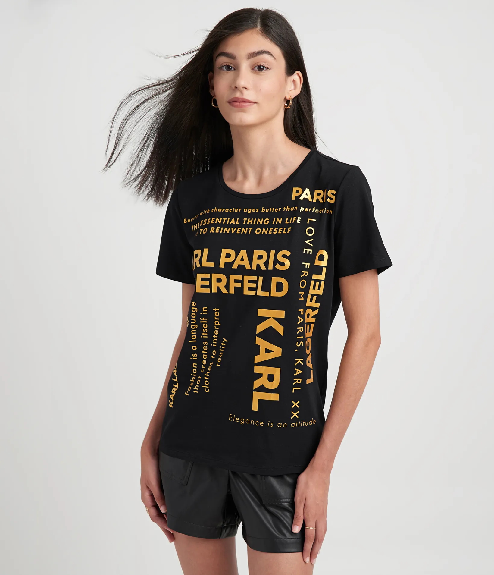 

Футболка женская Karl Lagerfeld L1WHF090 bqd черная S, Черный, L1WHF090 bqd