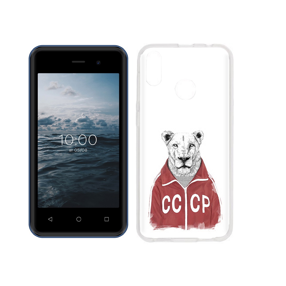 

Чехол MyPads Tocco для BQ 4030G Nice Mini львица ссср, Прозрачный, Tocco