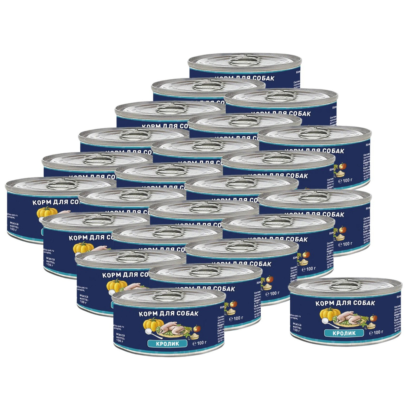 

Консервы для собак SOLID NATURA, кролик, 24шт по 100г, кролик 100 г, 24 шт