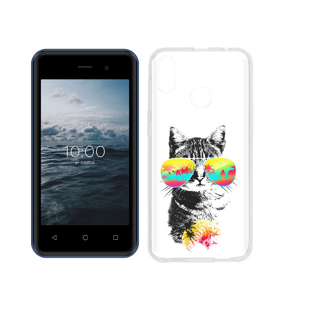 

Чехол MyPads Tocco для BQ 4030G Nice Mini крутой кот, Прозрачный, Tocco