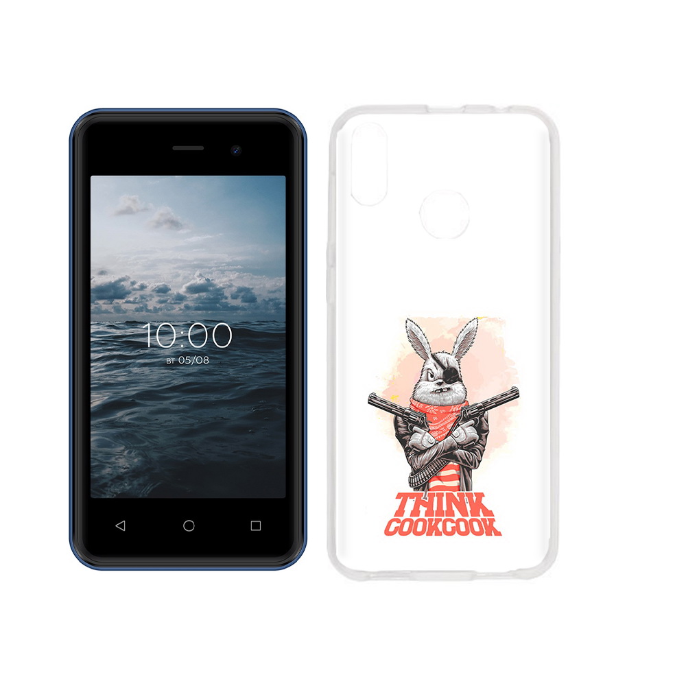 

Чехол MyPads Tocco для BQ 4030G Nice Mini кролик пират, Прозрачный, Tocco