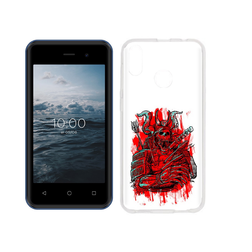 

Чехол MyPads Tocco для BQ 4030G Nice Mini красный скелет воин, Прозрачный, Tocco
