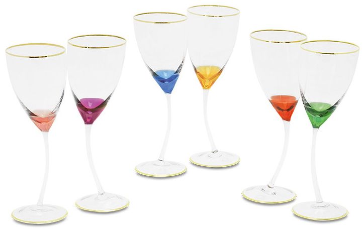 Набор хрустальных бокалов для вина INIGMA 6 бокалов