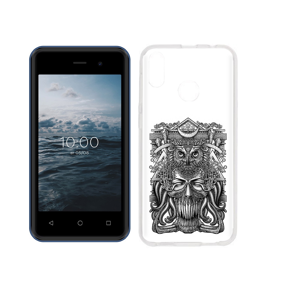 

Чехол MyPads Tocco для BQ 4030G Nice Mini зубастая сова, Прозрачный, Tocco