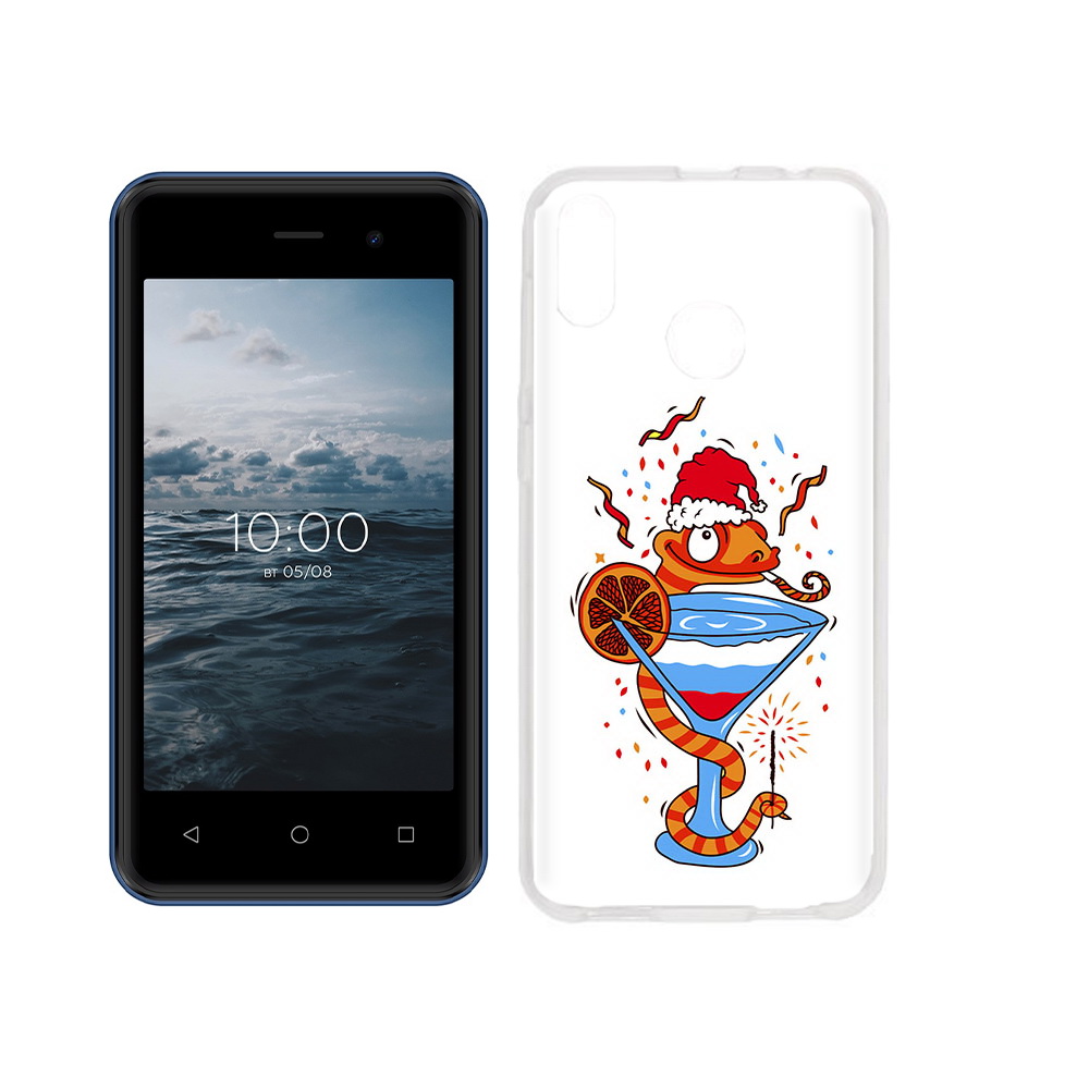

Чехол MyPads Tocco для BQ 4030G Nice Mini змейка, Прозрачный, Tocco