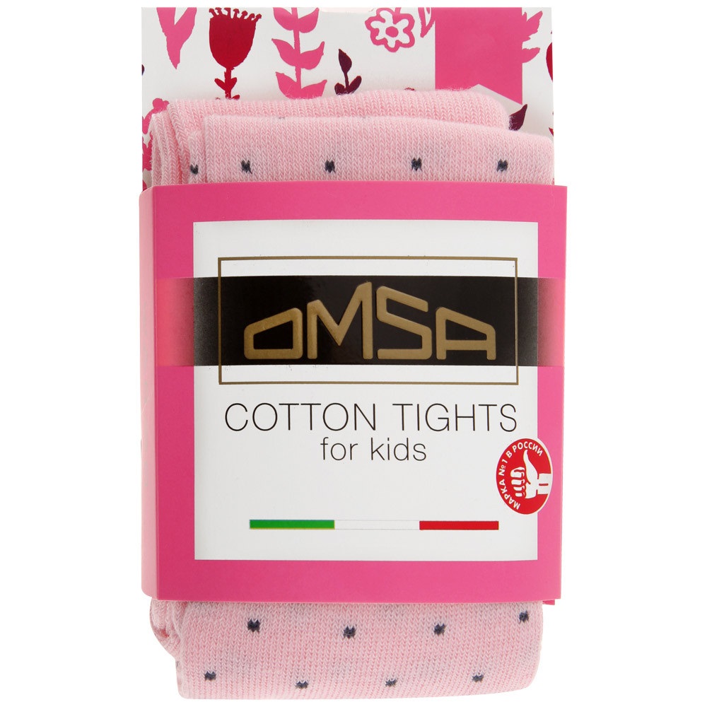Колготки детские OMSA kids Collant 12Р31-1 мелкий горошек Rosa рост 104-110 см