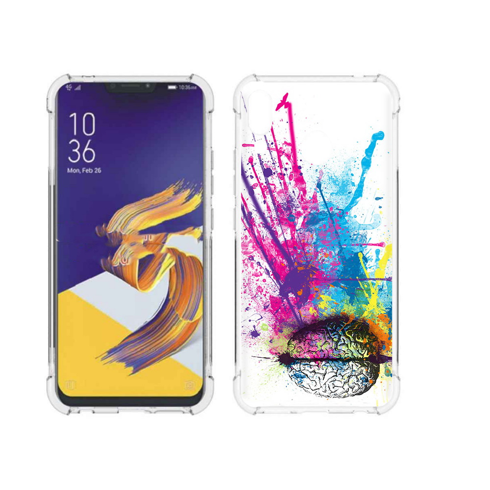 

Чехол MyPads Tocco для Asus ZenFone 5 яркий красочный мозг, Прозрачный, Tocco